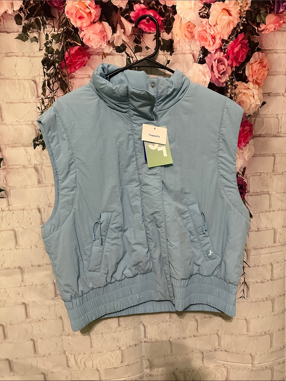 JoyLab Light Blue Puffer Vest for Kids - Sleeveless Warm Layer